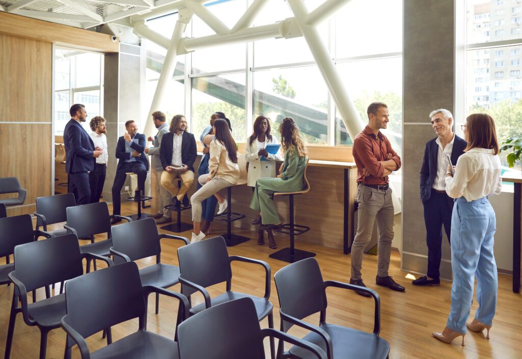 networking during company events