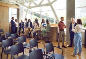 networking during company events